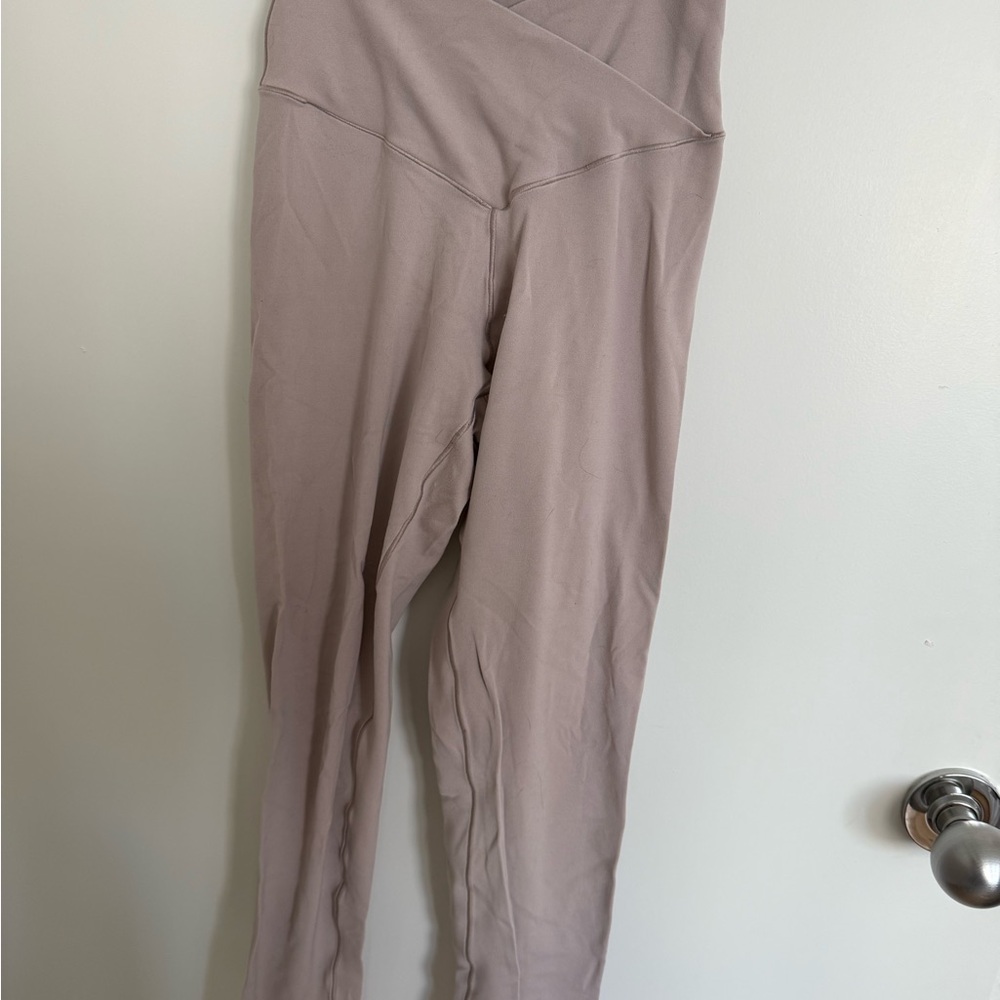 Aerie Taupe Crossover Leggings